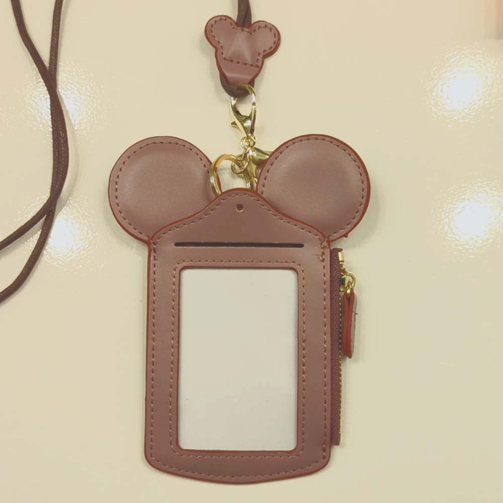 Mickey Card Holder & Change Purse Lanyard NWOT